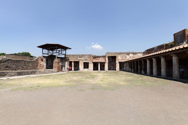 Kvarleva av den forntida Pompeii staden arkivfoton Kvarleva av den forntida Pompeii staden arkivfoton