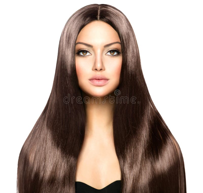 Beauty Woman with Long Healthy and Shiny Smooth Brown Hair. Beauty Woman with Long Healthy and Shiny Smooth Brown Hair