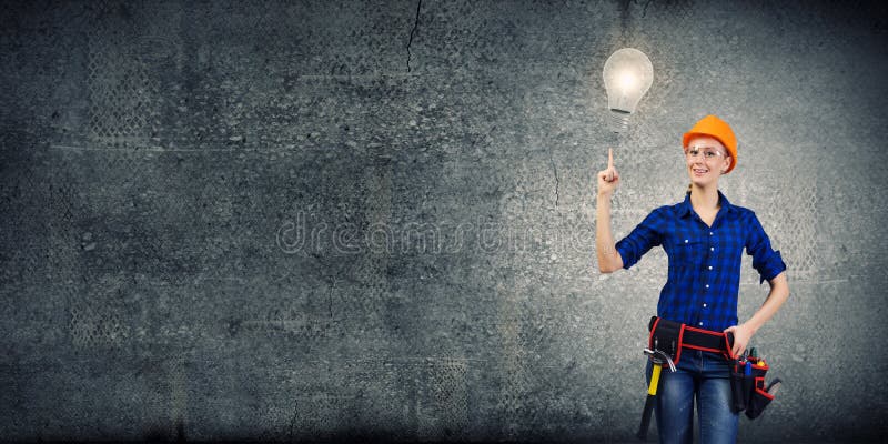 Kvinnarepairman arkivbild Kvinnarepairman arkivbild