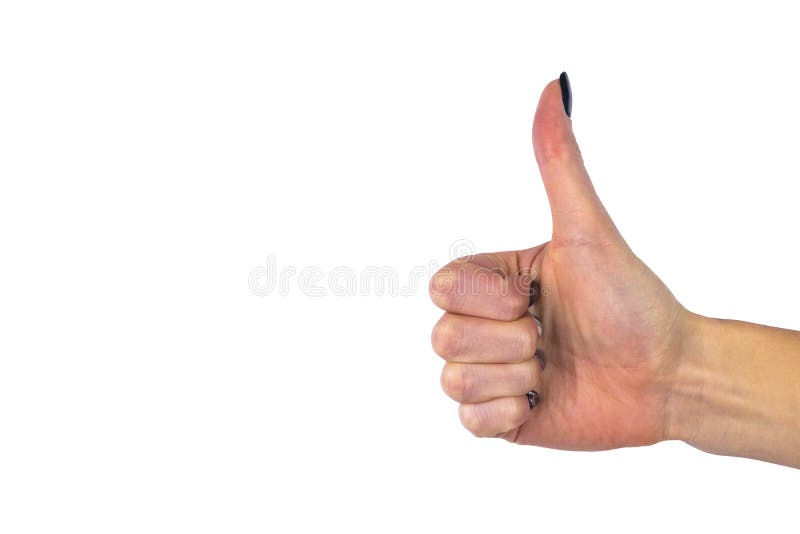 Kvinnlig handvisningtumme upp ok acceptabel gest för segerhandtecken Gester och tecken Kroppsspråk som isoleras på vit arkivfoton Kvinnlig handvisningtumme upp ok acceptabel gest för segerhandtecken Gester och tecken Kroppsspråk som isoleras på vit arkivfoton