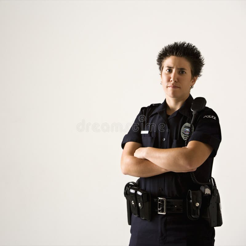 Kvinnlig polis arkivfoto