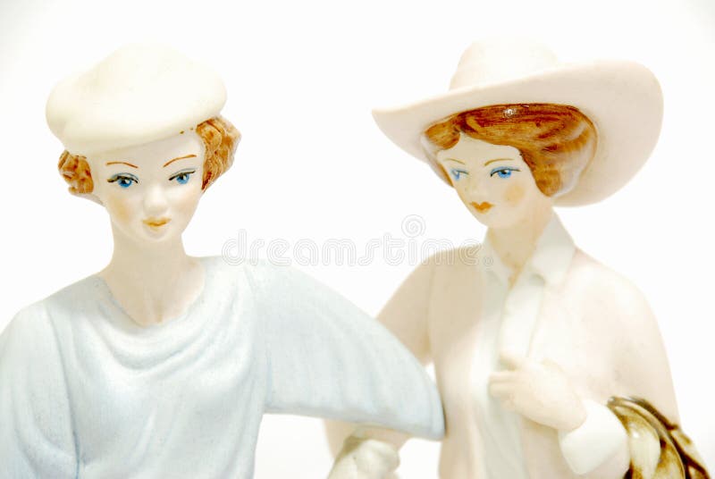 Figurines of two young women. Figurines of two young women