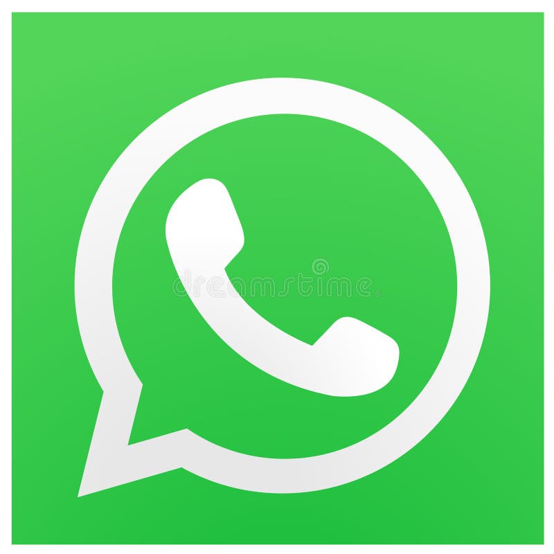 Kwadratowe logo whatsapp o ostrych krawędziach do drukowania i korzystania z Internetu