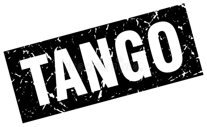 Kwadratowy grunge tanga znaczek ilustracji Kwadratowy grunge tanga znaczek ilustracji
