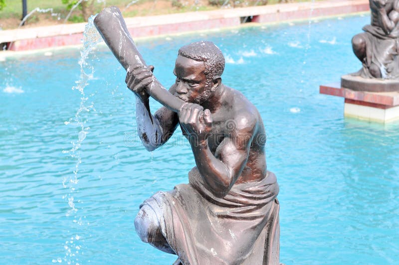 Kwame Nkrumah Memorial Park Fountain fotografie stock libere da diritti