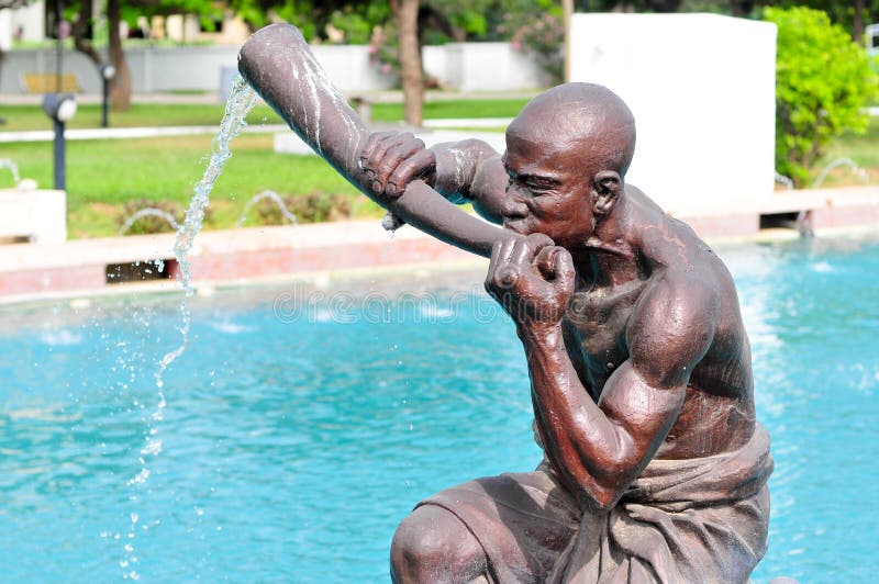 Kwame Nkrumah Memorial Park Fountain fotografia stock libera da diritti