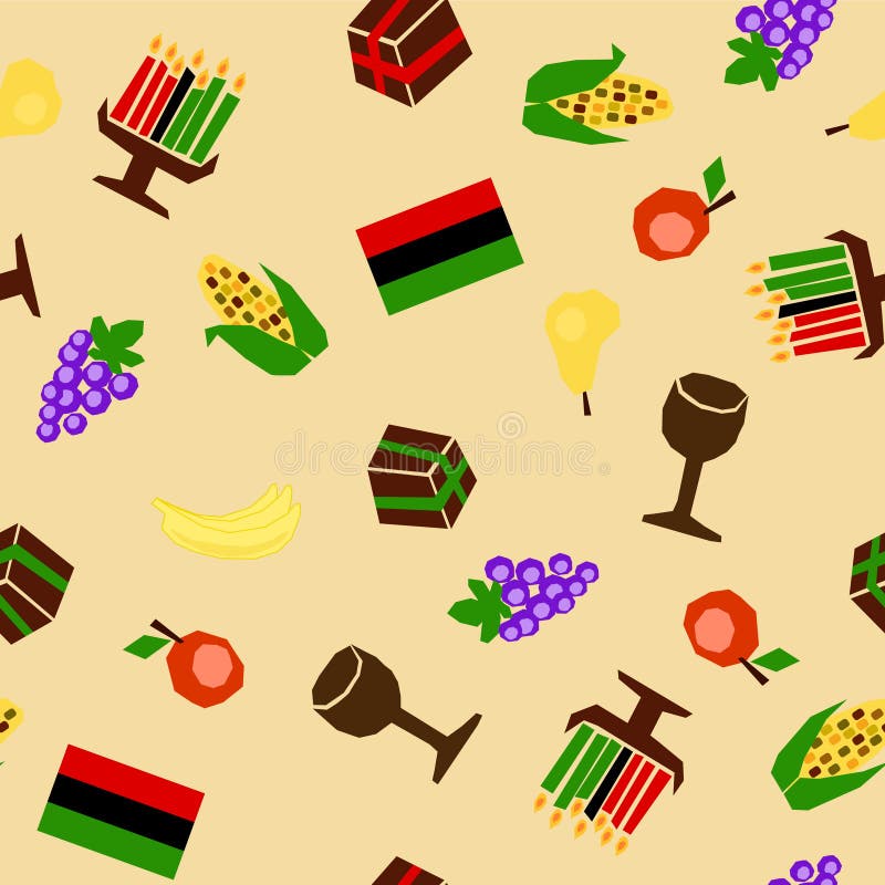Kwanzaa seamless stock illustration