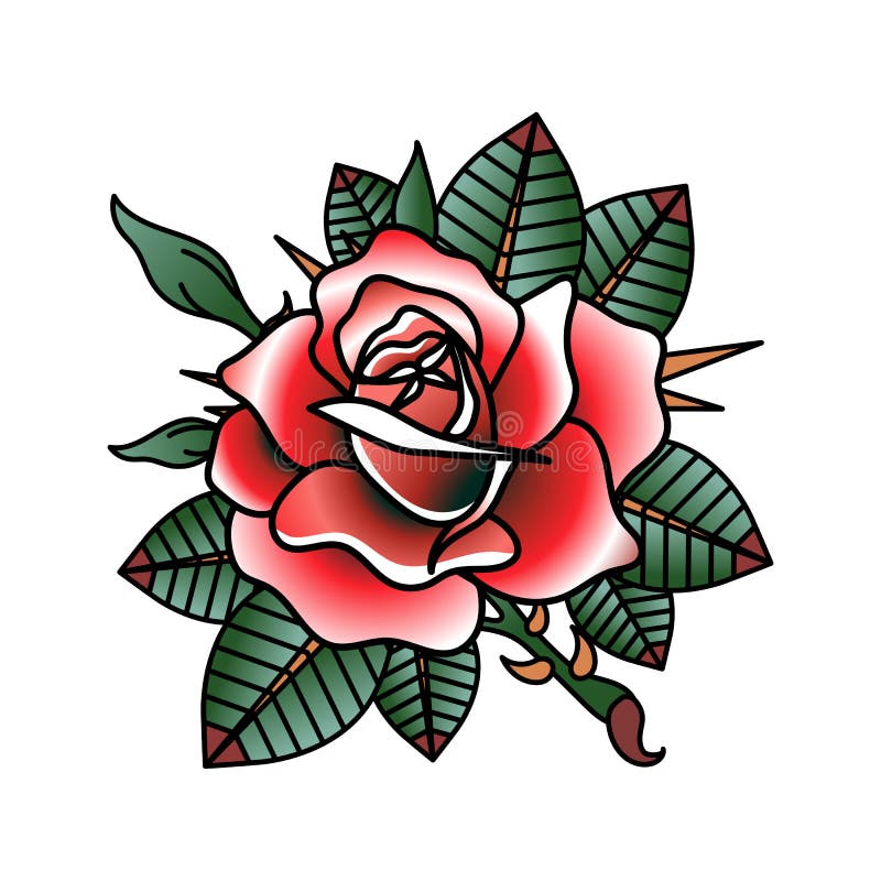 Kwiatu tatuażu projekta wektoru wizerunek ilustracji Kwiatu tatuażu projekta wektoru wizerunek ilustracji