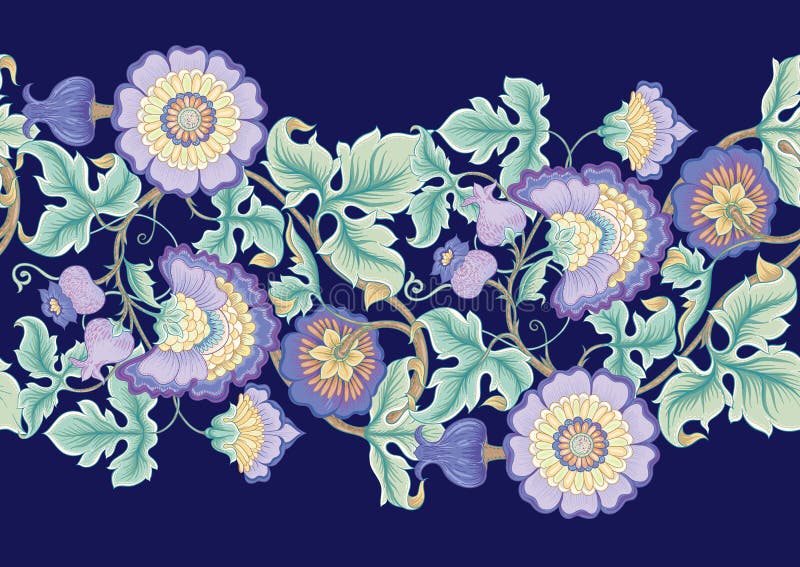 Fantasy flowers in retro, vintage, jacobean embroidery style. Seamless pattern, background. Vector illustration. Isolated on white background. Fantasy flowers in retro, vintage, jacobean embroidery style. Seamless pattern, background. Vector illustration. Isolated on white background.