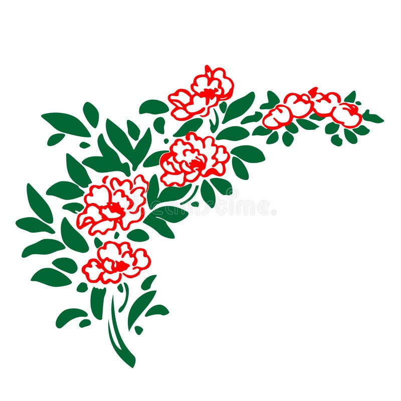 Kwiecista narożnikowa winieta royalty ilustracja