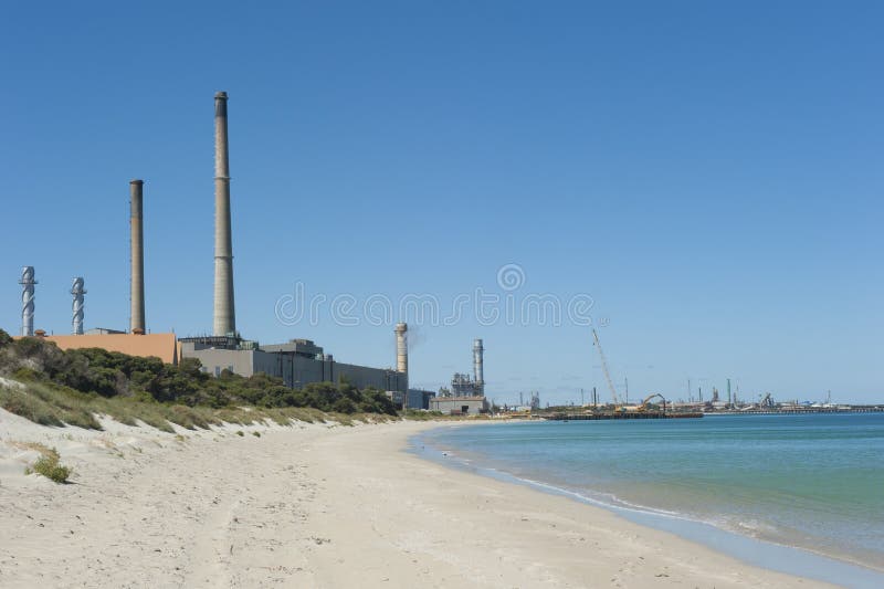 Kwinana Power Station Western Australia Stock Image Image of