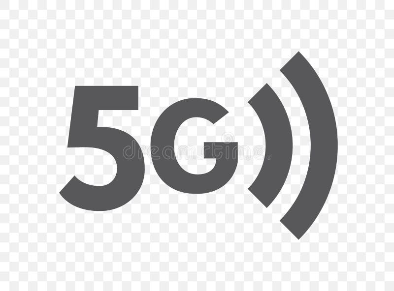 Kwinty pokolenia sieci bezprzewodowej ikona 5G technologii symbol Związek, szybkiego interneta płaski ilustracyjny pojęcie ilustracji