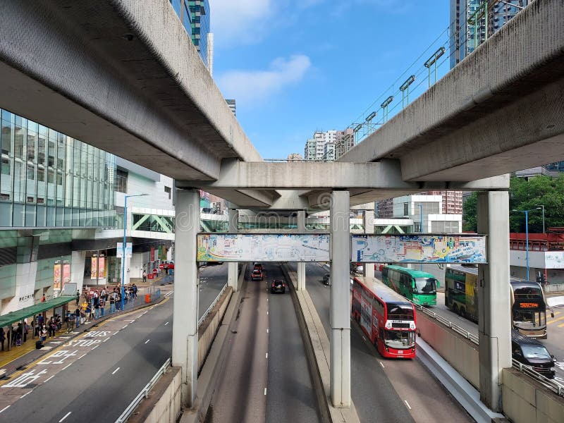 Kwun Tong Road Near Kwun Tong MTR Station in Kowloon Hong Kong ...