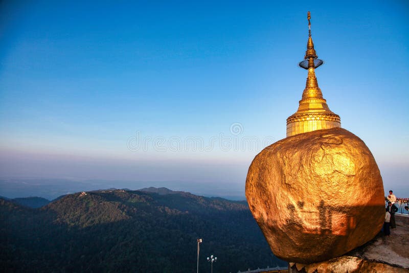 Kyaiktiyo Pagoda also known as Golden Rock in Burma, Myanmar royalty free stock image Kyaiktiyo Pagoda also known as Golden Rock in Burma, Myanmar royalty free stock image