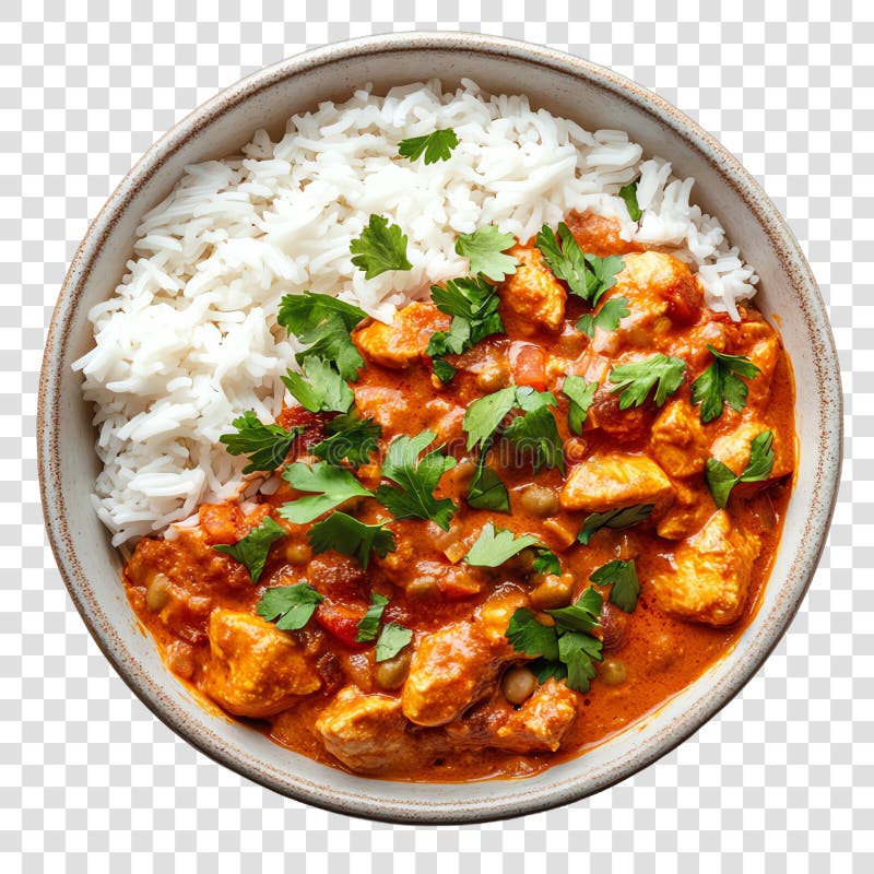 Kycklingtikka masala royaltyfri illustrationer