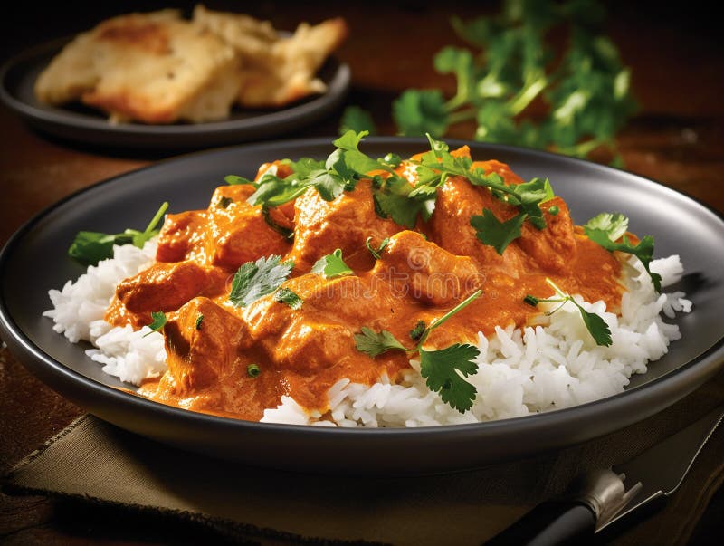 Kycklingtikka masala royaltyfri illustrationer