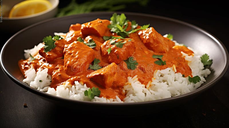 Kycklingtikka masala stock illustrationer
