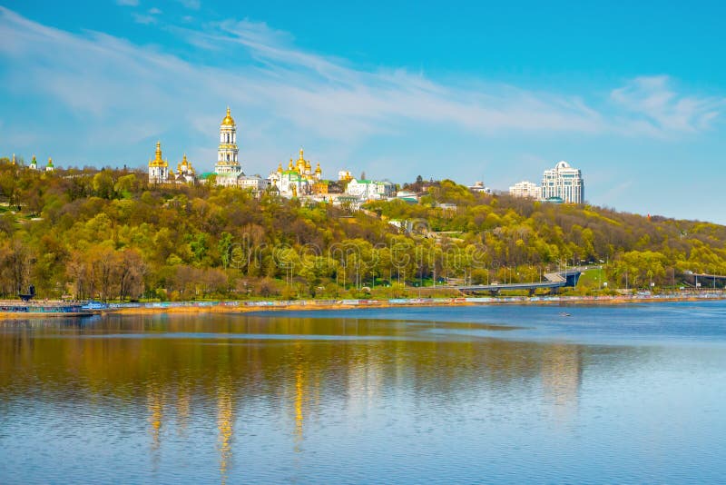 The Kyiv-Pechersk Lavra closed for quarantine. Moscow Patriarchate in Ukraine. Positive cases of coronavirus infection royalty free stock photography The Kyiv-Pechersk Lavra closed for quarantine. Moscow Patriarchate in Ukraine. Positive cases of coronavirus infection royalty free stock photography