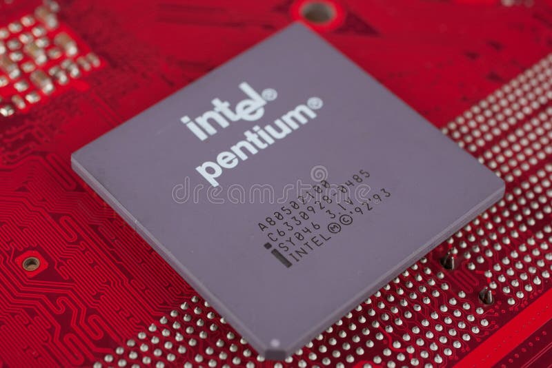 KYIV, UKRAINE - July 28, 2018. Intel Pentium processor