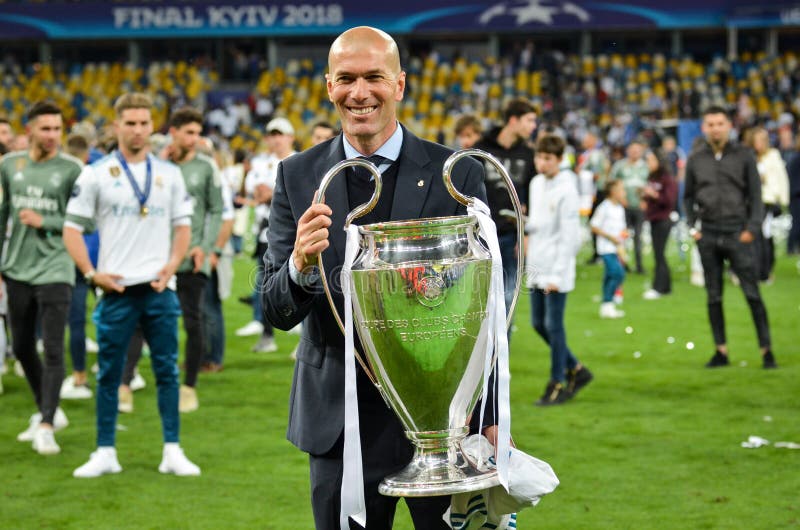 KYIV, UKRAINE - 26 MAI 2018 : Zinedine Zidane du Real Madrid cel