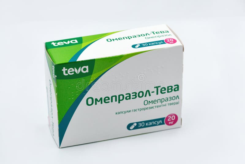 lettelse tolerance absorberende Omeprazole Generic Drug Box by Teva Closeup Against White Editorial Image -  Image of american, generics: 187803275