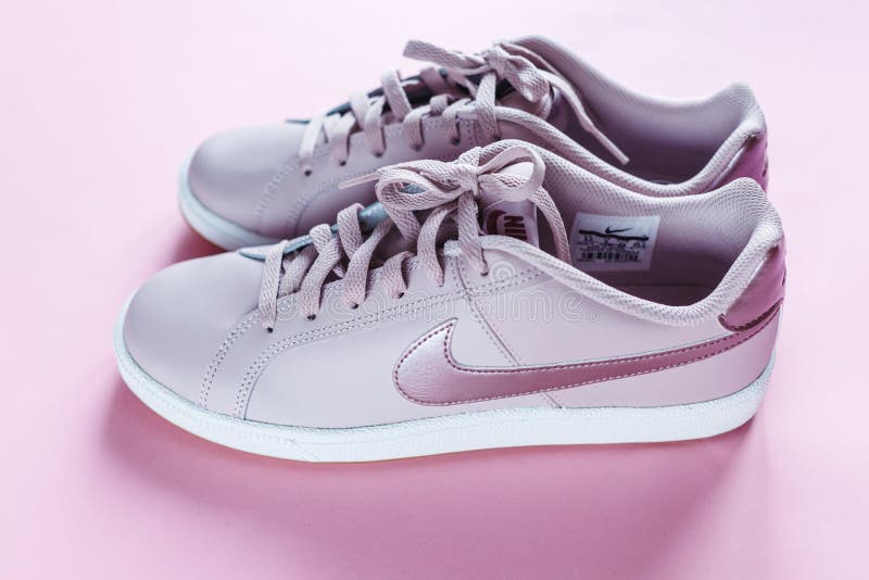 Comparison Mechanics The Hotel Nike Court Royale Tennis Rose Pink Sneaker on Pink Pastel Background.  Editorial Photo - Image of object, classic: 148348476