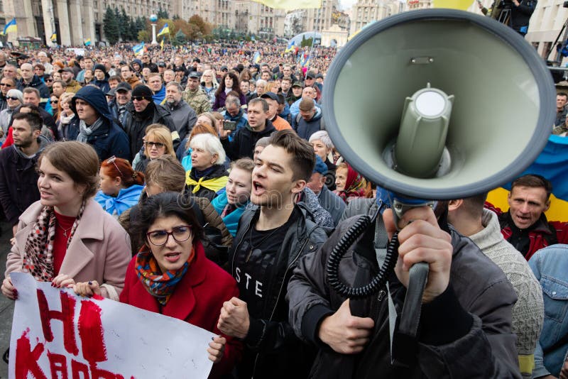 Protests on Independence Square in Kyiv, Ukraine stock photography Protests on Independence Square in Kyiv, Ukraine stock photography