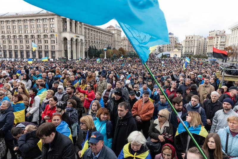 Protests on Independence Square in Kyiv, Ukraine stock images Protests on Independence Square in Kyiv, Ukraine stock images