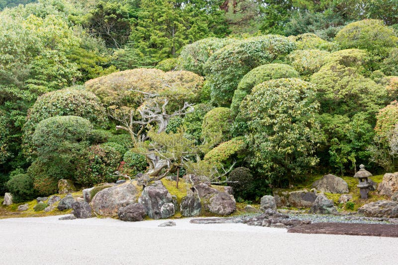 Crane and Turtle Garden TsuruKame no Niwa at Konchi-in Temple in Kyoto, Japan. The Garden built in