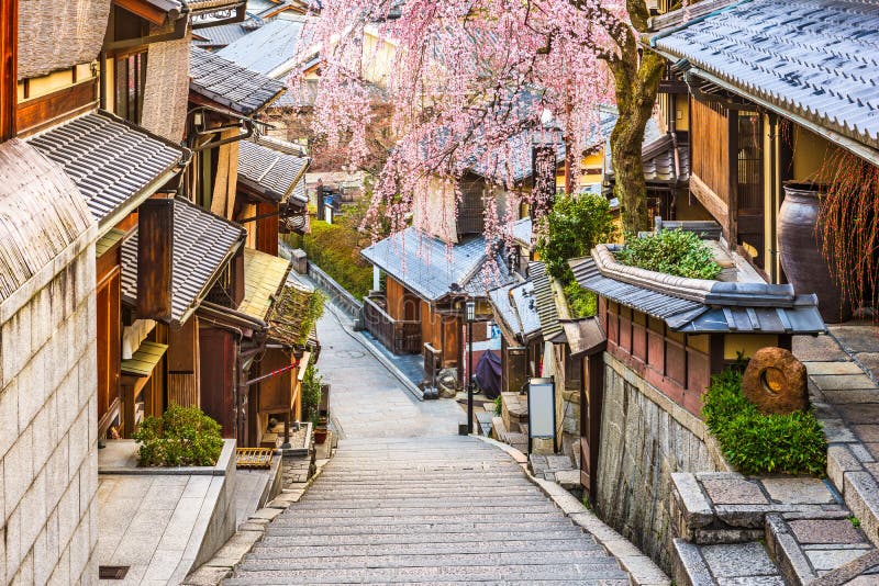 Kyoto, Japan in Spring stock image. Image of kyoto, district - 90984949