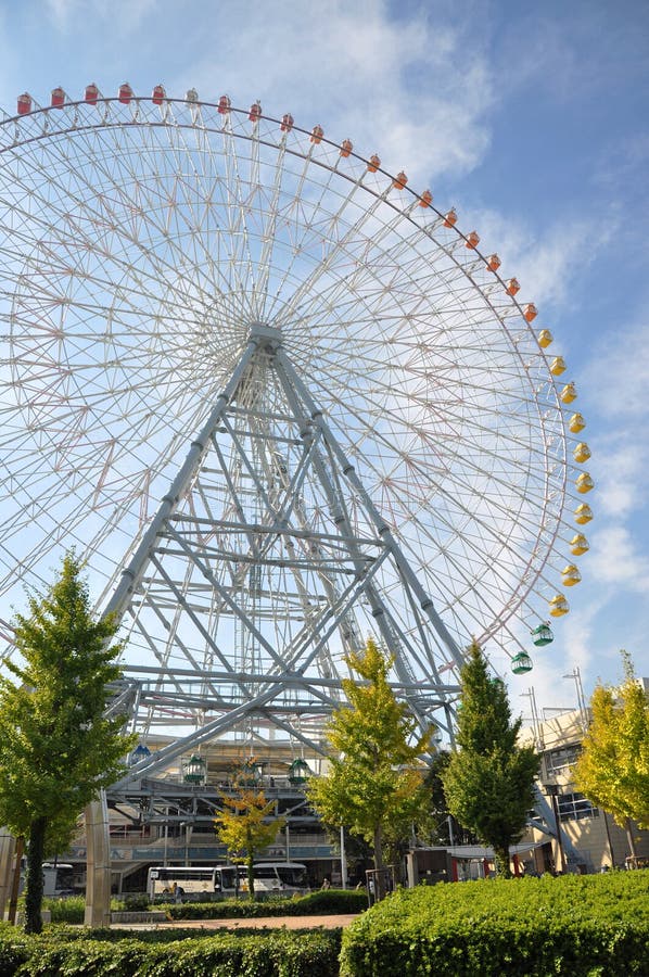 KYOTO- OCT 23: Ferris wheel in Tempozan Harbor Village - Osaka