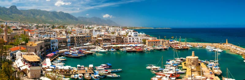 KYRENIA, CYPRUS - APRIL, 26 2014: Harbor in Kyrenia