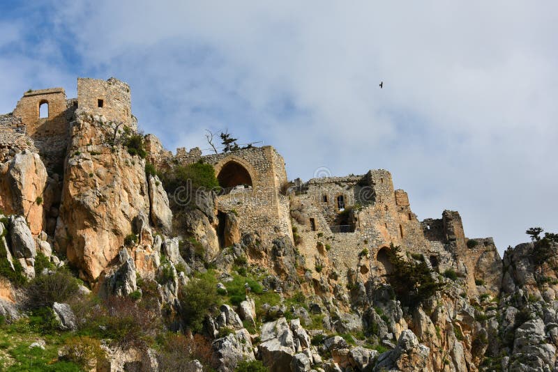 Kyrenia, ruiny St Hilarion obraz stock Kyrenia, ruiny St Hilarion obraz stock