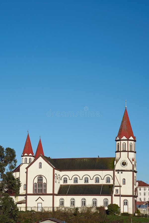Historic Catholic Church of the Sacred Heart of Jesus in Puerto Varas, Chile. Built circa 1915. Historic Catholic Church of the Sacred Heart of Jesus in Puerto Varas, Chile. Built circa 1915.
