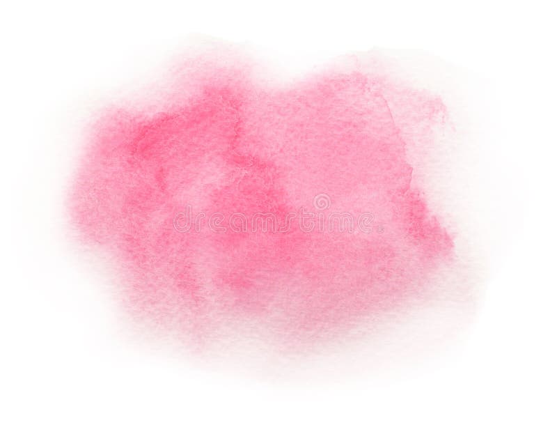 Künstlerischer abstrakter rosa Bürstenanschlag des Aquarells lokalisiert auf weißem Hintergrund stock abbildung