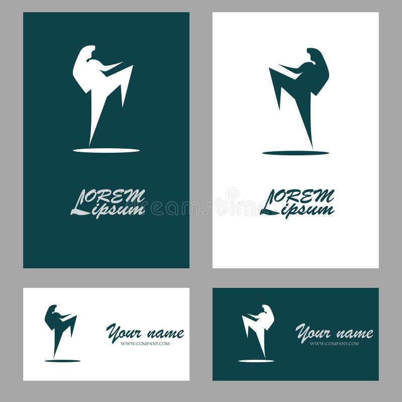 Kämpesymbollogo royaltyfri illustrationer Kämpesymbollogo royaltyfri illustrationer