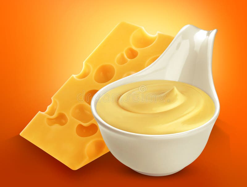 Käsesoße auf weißem Hintergrund lizenzfreies stockfoto Käsesoße auf weißem Hintergrund lizenzfreies stockfoto