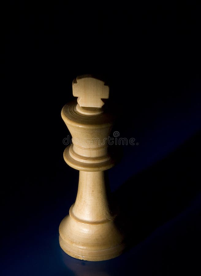 King chess piece with light from from left. King chess piece with light from from left