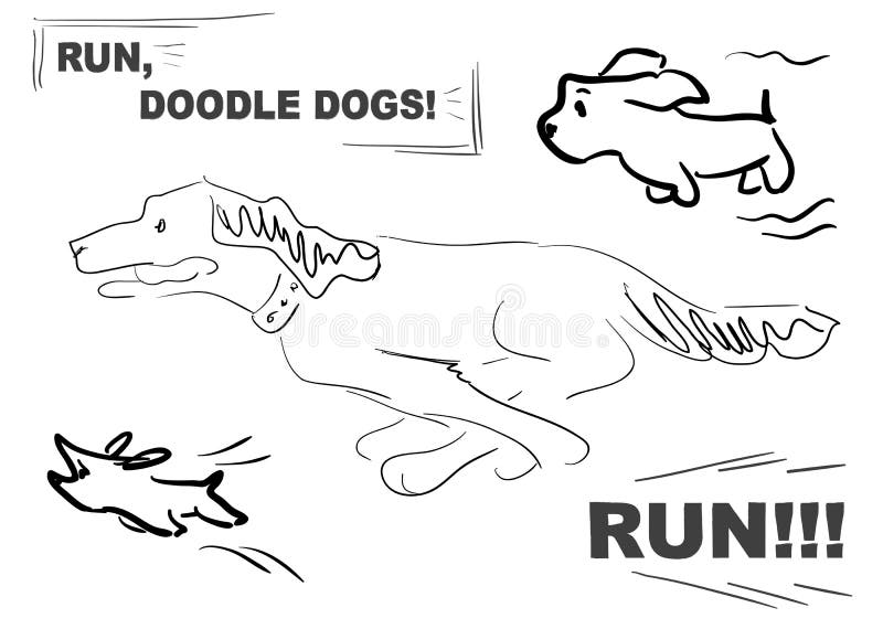 Körd klotterhund 004 stock illustrationer Körd klotterhund 004 stock illustrationer