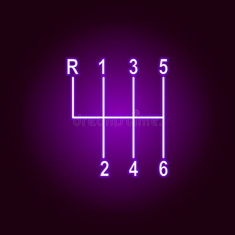 körningskugghjulet kontrollerar översiktssymbolen i neonstil Beståndsdelar av bilreparationsillustrationen i neonstilsymbol Teckn vektor illustrationer körningskugghjulet kontrollerar översiktssymbolen i neonstil Beståndsdelar av bilreparationsillustrationen i neonstilsymbol Teckn vektor illustrationer