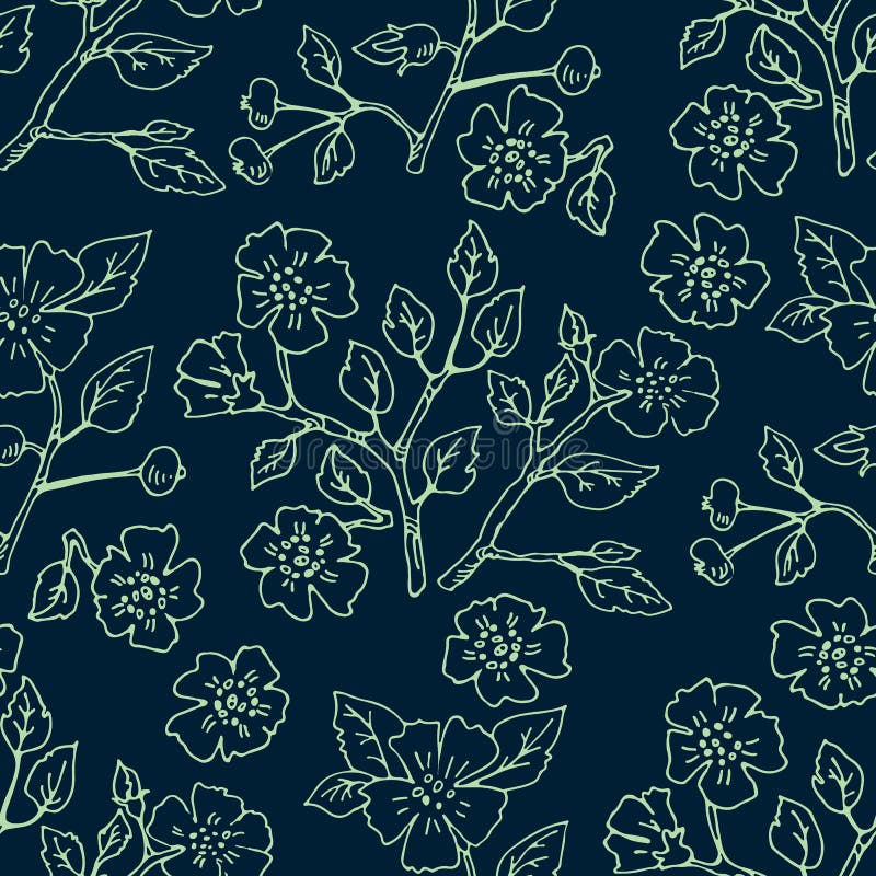 Körsbärsröd blossoms-03 royaltyfri illustrationer