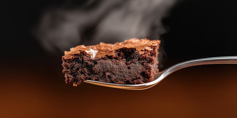 Köstliche Bräuner-Scheibe auf Gabeldampfen und frisch gebacken stock abbildung