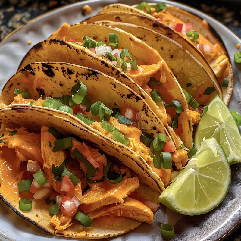 Köstliche Tacos mit scharfen Kronen stock abbildung