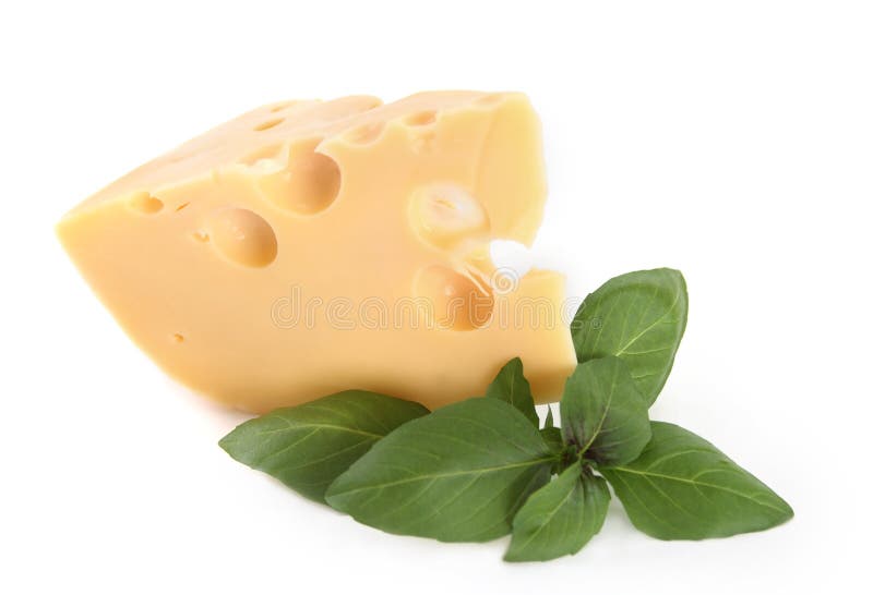 Köstlicher Käse mit Basilikum