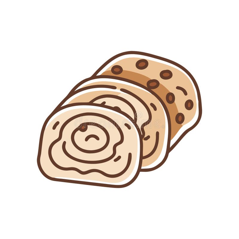 Köstliches frisch gebackenes Zimtbrot mit Rosinenbrötchen lizenzfreie abbildung