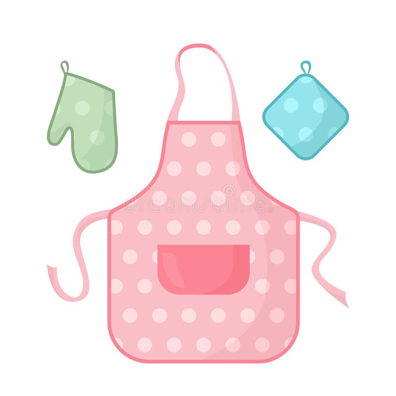 Küche, die Satz kocht Schutzblech, Oven Mitt, Potholder vektor abbildung Küche, die Satz kocht Schutzblech, Oven Mitt, Potholder vektor abbildung