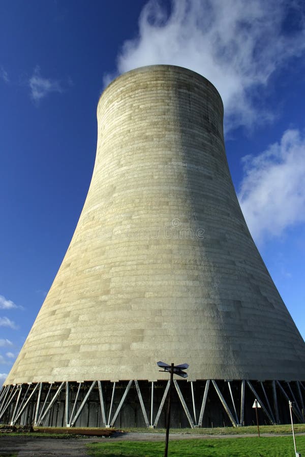 WA view of power station cooling tower. WA view of power station cooling tower