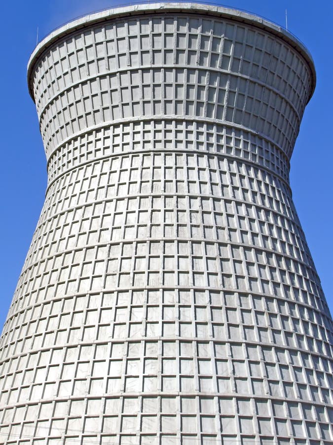 Power water cooling tower on heat station. Power water cooling tower on heat station