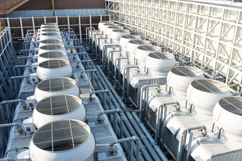 Cooling tower at the roof top. Cooling tower at the roof top