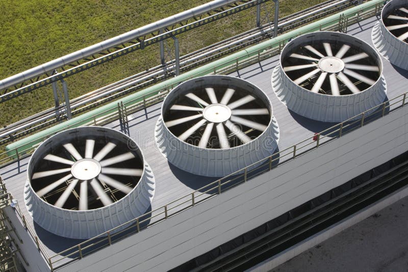 Cooling towers at an energy generating plant. Cooling towers at an energy generating plant